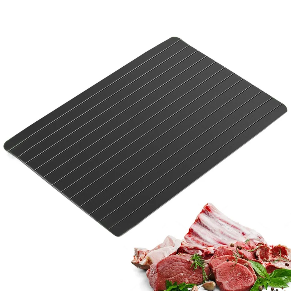 Metal Plate Fast Defrosting Tray Thaw Frozen Food Meat Fruit Quick Defrosting Plate Board Defrost Chopping Kitchen Gadget Tool