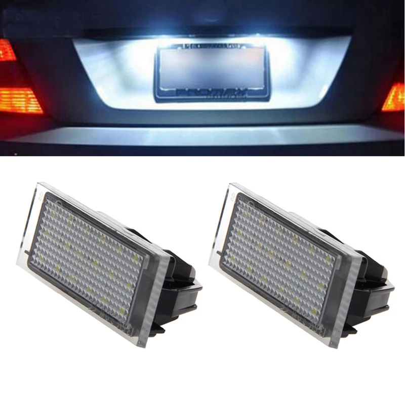 

2 Pcs DC 12V LED Number License Plate Light For Twingo\Megane\Lagane\Vel Satis