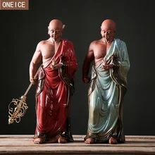 Новинка, высококачественная керамическая статуэтка Будды, статуэтка ручной работы, украшение для дома, подарок, буддийская статуя 32 см