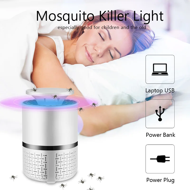 Электронный USB антимоскитная лампа Ультрафиолетовый синий свет не радиационный уловитель комаров антимоскитная лампа ловушка насекомых