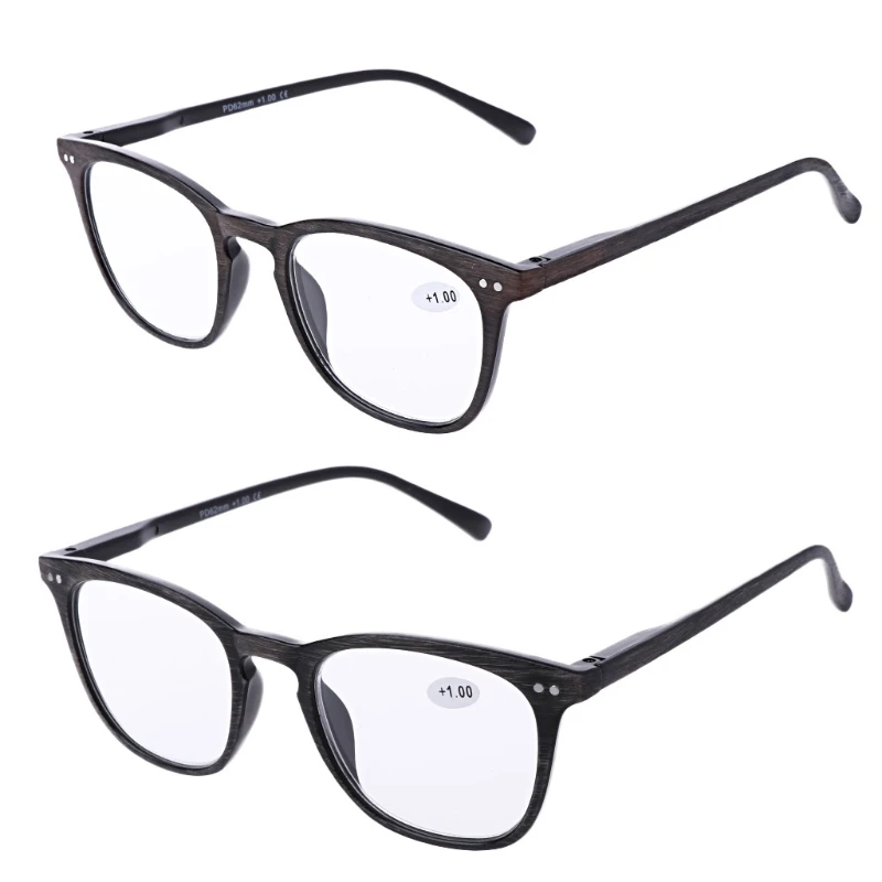 Модные деревянные очки для чтения, мужские, женские,, винтажные линзы из смолы, очки для чтения для мужчин W715