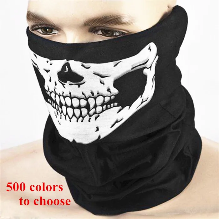 

Halloween Decoration Skull Mask Outdoor Sports Scarf Bandana Motorcycle Bicycle Magic Festival Half Face Masks Neck Ghost F8