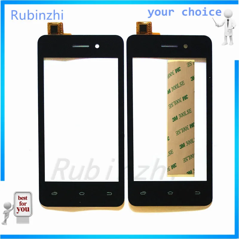 Rubinzhi телефон сенсорный экран спереди Стекло Панель Для Micromax Bolt Q301 Сенсорный