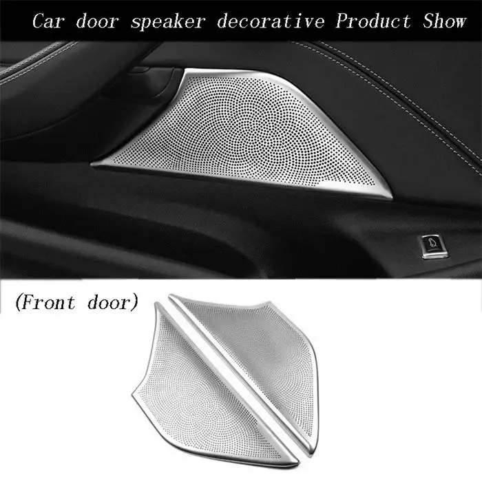 Автомобильный Стайлинг дверная ручка стерео динамик украшения твитер крышка наклейки Накладка для BMW 5 серии g30 g38 интерьер авто аксессуары - Название цвета: Silver