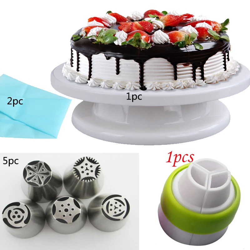 

DIY Cake Decorating Tools Rotating Cake Stand Sugarcraft Turntable Decorating Stand Platform Cupcake Stand Cake Plate Tools