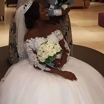 

Custom Made Empire Ball Gown Wedding Dress Lace Bridal Gown Vestido De Noiva