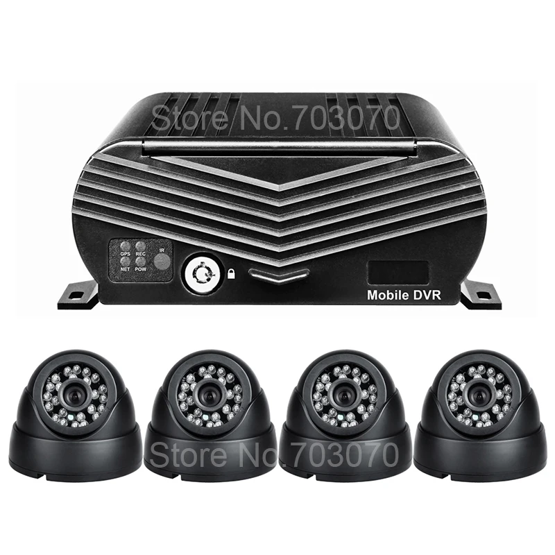1080P AHD HD Жесткий диск 4CH Мобильный Dvr+ 4 шт 2.0MP внутренняя пластиковая Dom Автомобильная камера Автомобильный видеорегистратор Mdvr комплекты поддержка Dusl SD