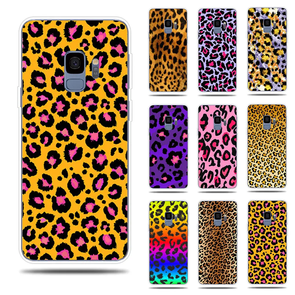 

Leopard Print Silicone Phone Case For Samsung Galaxy S5 S6 S7 Edge S8 S9 S10 Plus S10e Soft Cover For Samsung Note 8 9 Case