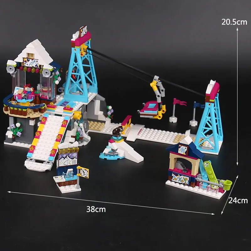 

lepin 01042 Educational toys Building Blocks bricks friends snow resort ski lift club ski holiday children's toy birthday gifts