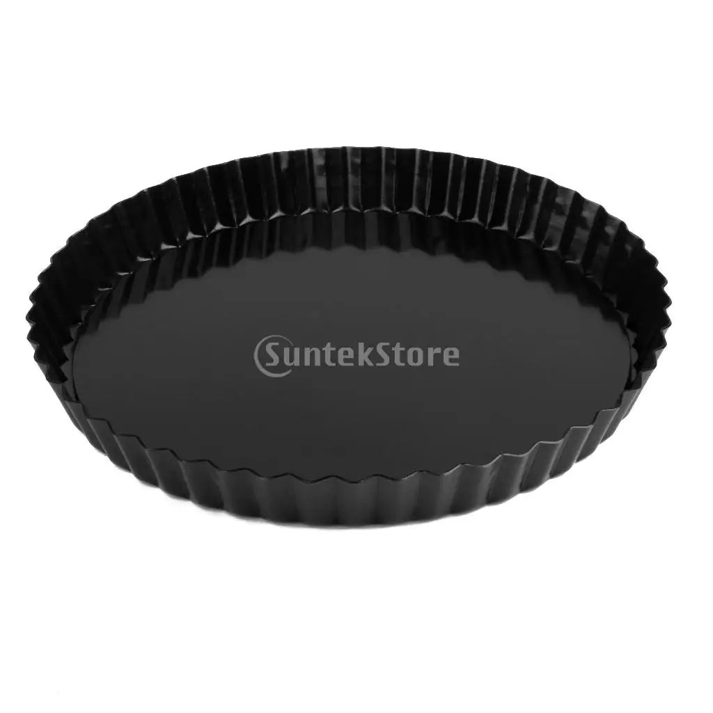 

New Arrivals 2015 Aluminum Alloy Round Tart Pie Tin Removable Bottom Pan Mould 8 Inch Black Free Shipping