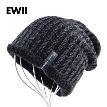 

2017 Winter knitted cap men beanie wool hats for men beanies bonnet stripe hat skullies boys casual warm caps bone feminino