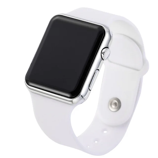 Бренд силиконовый спортивный светодиодный цифровые кварцевые часы для мужчин и женщин модные наручные часы Relogio Masculino Feminino - Цвет: White Silver