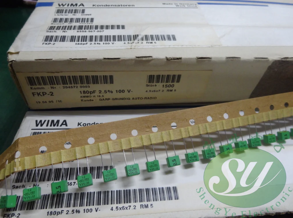 2020 hot sale 10pcs/20pcs WIMA FKP2 0.00018uF/100V 0.18nf 180pf 181 new 5MM high precision 2.5% Audio capacitor free shipping 10pcs free shipping tip41c tip41 to 220 bipolar transistors bjt 6a 100v 65w npn