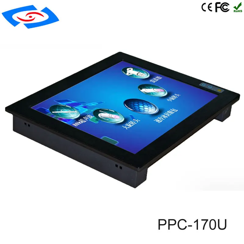 Заводская цена безвентиляторный со встроенным сенсорным дисплеем промышленные панели ПК с разрешением 1280x1024 Intel Core I5-3217U I7-3517U PPC-170U