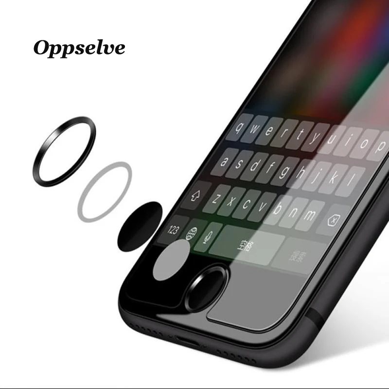 Oppselve-etiqueta universal botão home, iphone 8, 7, 6 s, 6 s mais, 5, 5S, identificação de toque de impressão digital, protetor anti-suor para ipad