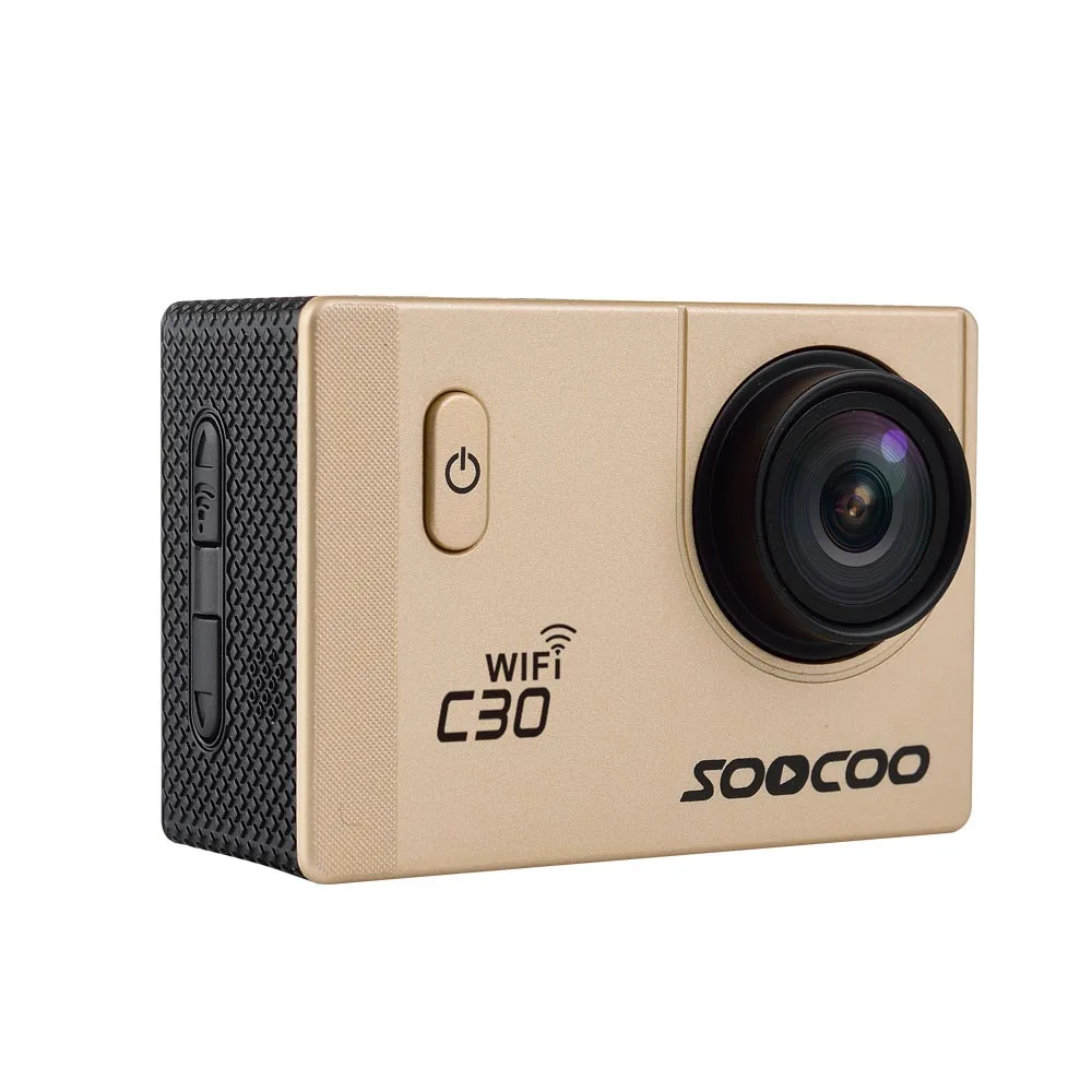 SOOCOO C30/C30R Спортивная Экшн-камера Wi-Fi 4 K гироскоп регулируемые углы обзора 170 градусов NTK96660 30 м водонепроницаемый - Цвет: Золотой