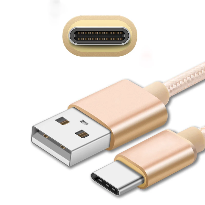 

1M Aluminum Nylon USB Type C Data Sync Charger Cable for Wileyfox Swift 2, Swift 2 Plus Type C USB 3.1 Charging Cable