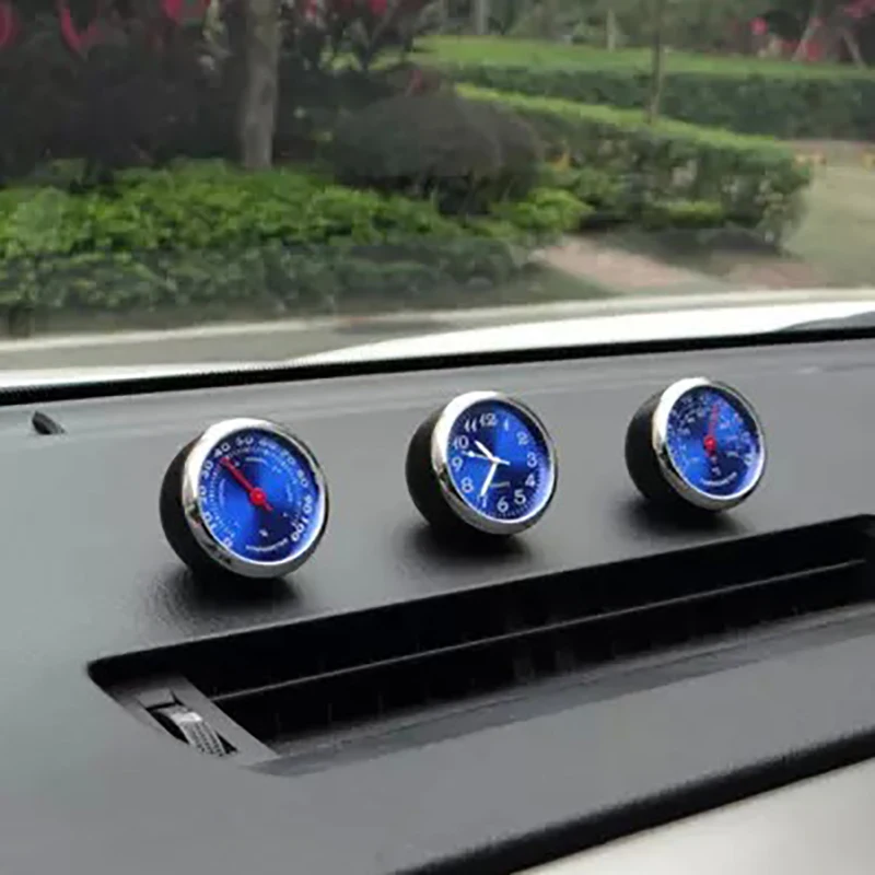 

Seiko steel core quality Automotive mechanical temperature and humidity meter Thermometer Car clock car quartz