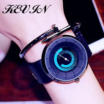 

Creative turntable technology Fashion couple watches quartz students trendy personality bracelet women&men sports watches clock