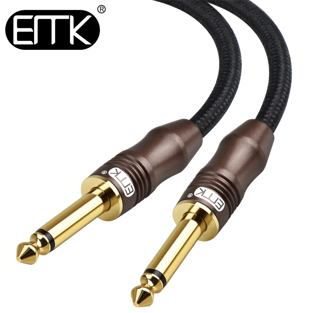 EMK Jack 6 5 моно кабель в оплетке 3 папа Aux аудио м 8 10 15 для гитарного миксера усилителя