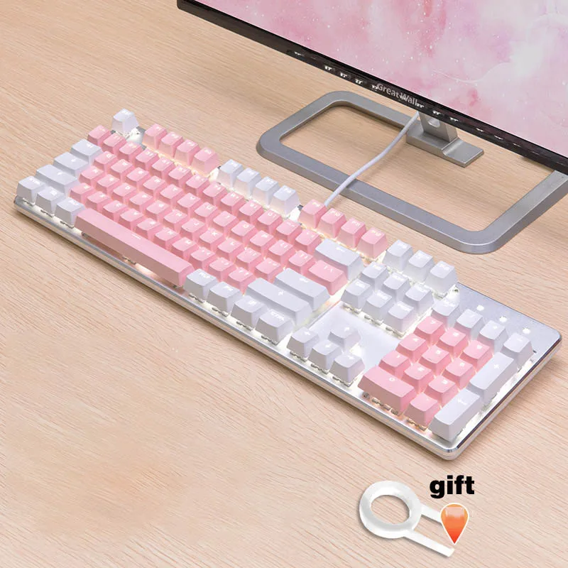 Русский/Английский Languag PBT клавишная крышка s Различные цвета для Cherry MX Механическая клавишная крышка переключатели 108 клавишная крышка s - Цвет: ABS white Powder