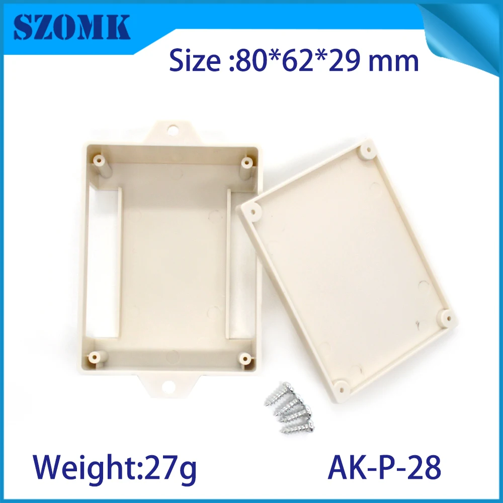 1 шт. 80*62*29 мм szomk diy маленький пластиковый корпус для din рейки PLC проектный ящик