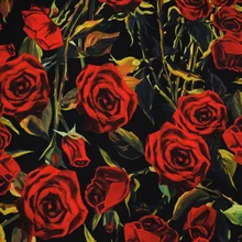 Розовая Королева Красная цифровая печать саржа сатин ткань для летнего платья telas por metros tissu au metre tissus tecido tela DIY