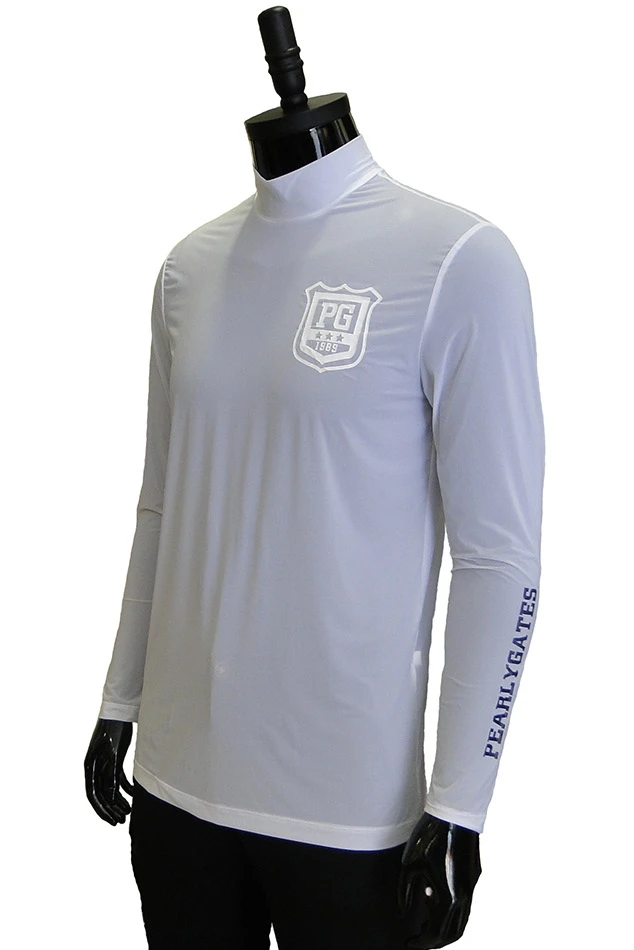 

Korea Golf Sunscreen Women's Long Sleeve Ice Silk UV Insole Shirt Slim High Collar Elastic White