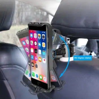 

1PC 360 Degree Rotating Car Truck Back Seat Headrest Phone Mount Holder For Smartphone GPS