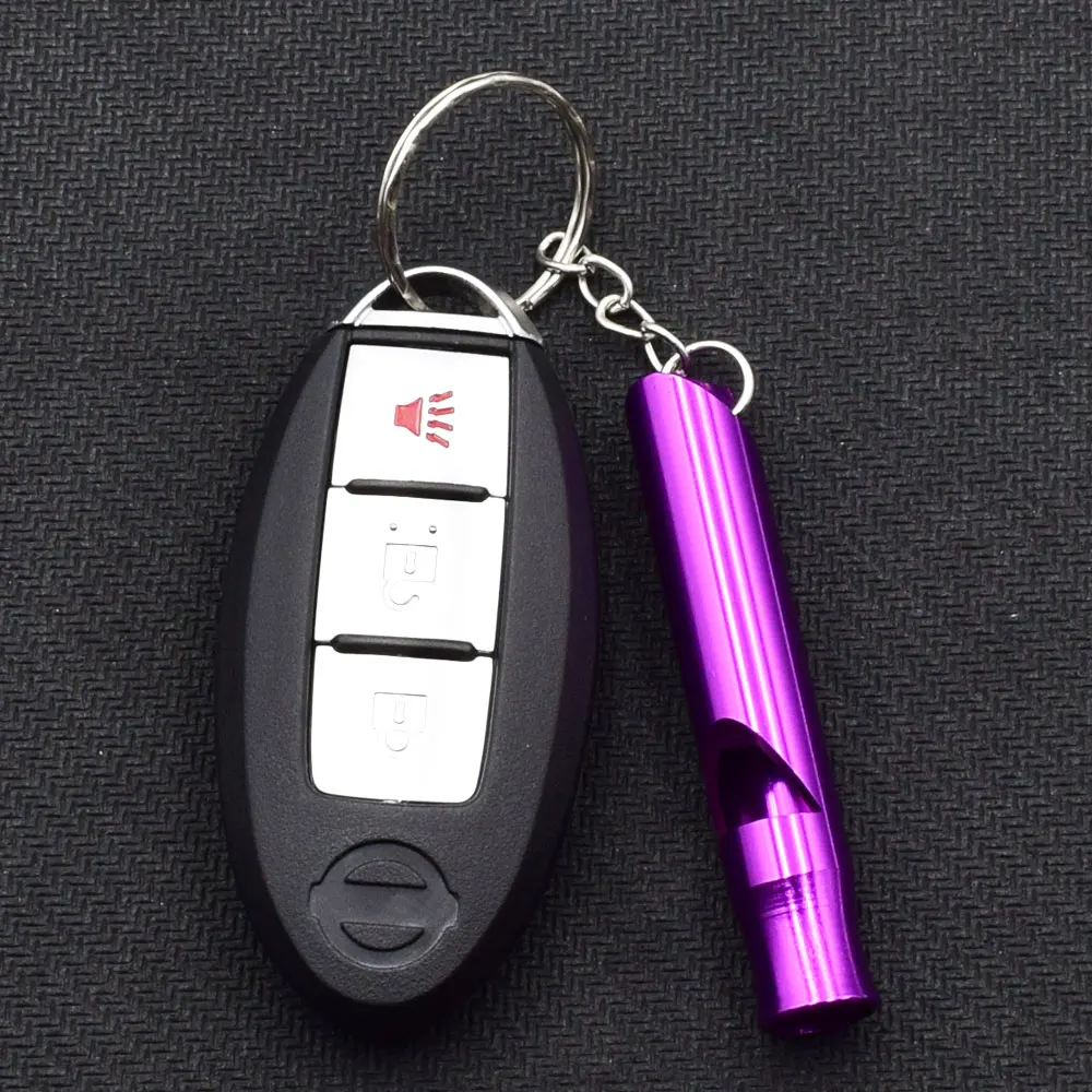 

ATOBABI Aluminum Alloy Outdoor Survival EDC Whistle with Key Ring Lifesaving outdoor Whistle Car key Chains Car Key Accessories