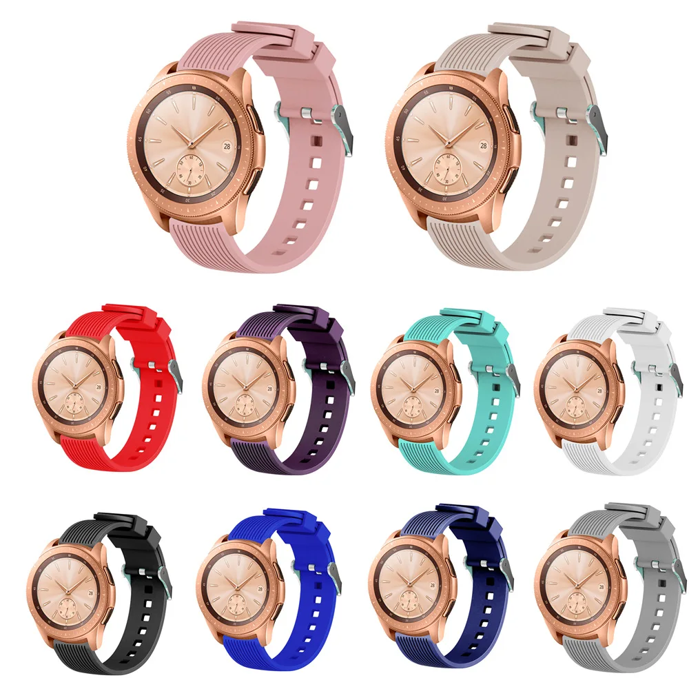Ремешок силиконовый для Samsung Galaxy Watch 42 мм спортивный мягкий сменный Браслет Для