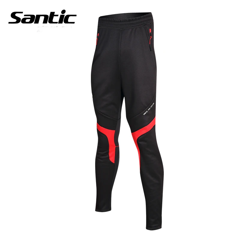 

SANTIC Winter Thermal Cycling Pants Man Anti-sweat Quick Dry Sports Pants Autumn Riding Bicycle Bike Cycling Clothing Trousers