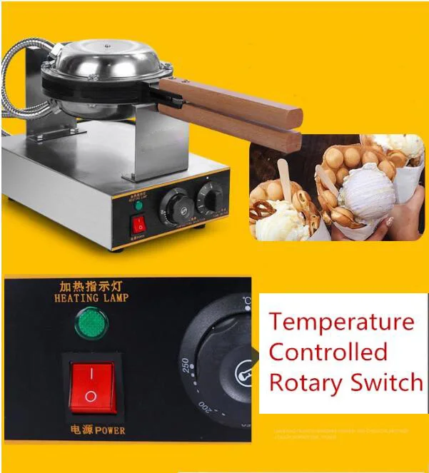 Electric Chinese eggettes waffle maker puff iron Hong Kong bubble eggs machine cake oven 110V 220V bubble waffle