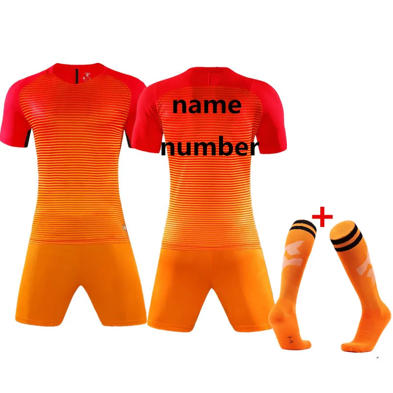 Лидер продаж; спортивная одежда для мальчиков и девочек; детская одежда для активных занятий футболом; детская спортивная одежда; Джерси; печать номера; QD011 - Цвет: picture is correct