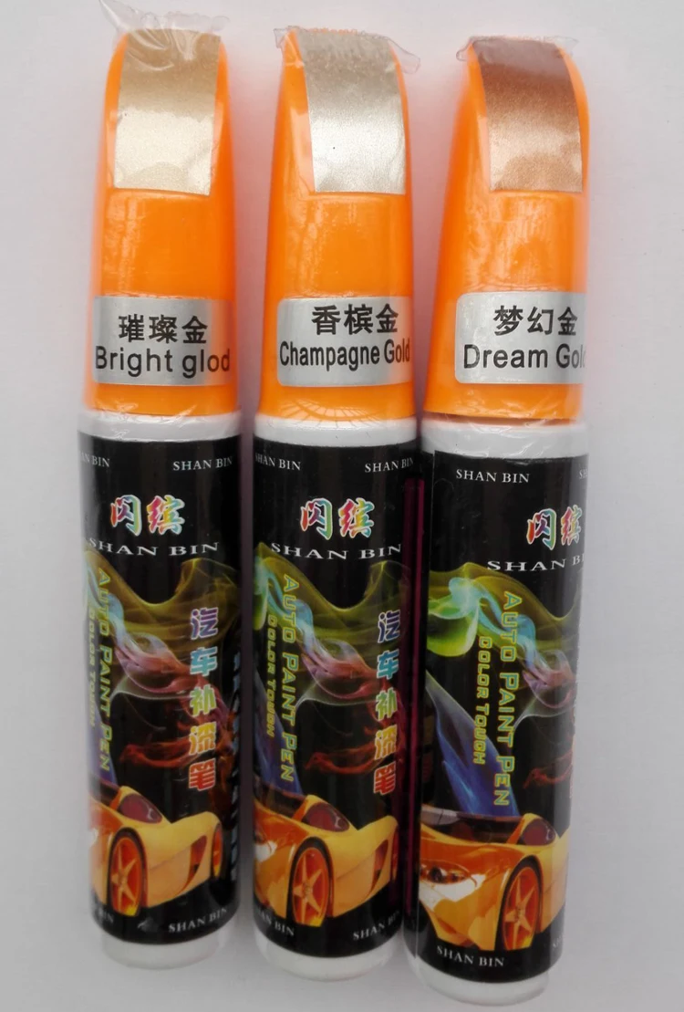 

Gold series-1pcs Champagne Gold Pro Mending Car Remover Scratch Repair Paint Pen Clear