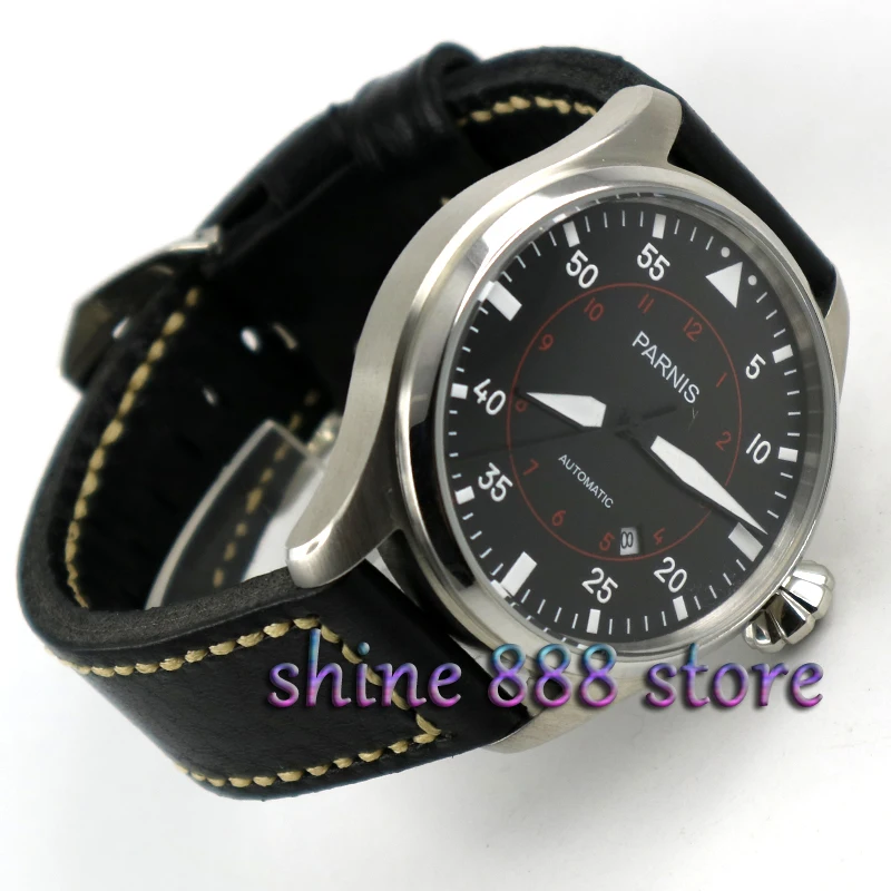 

Parnis 47mm black dial luminous MIYOTA Automatic men's Wrist watch