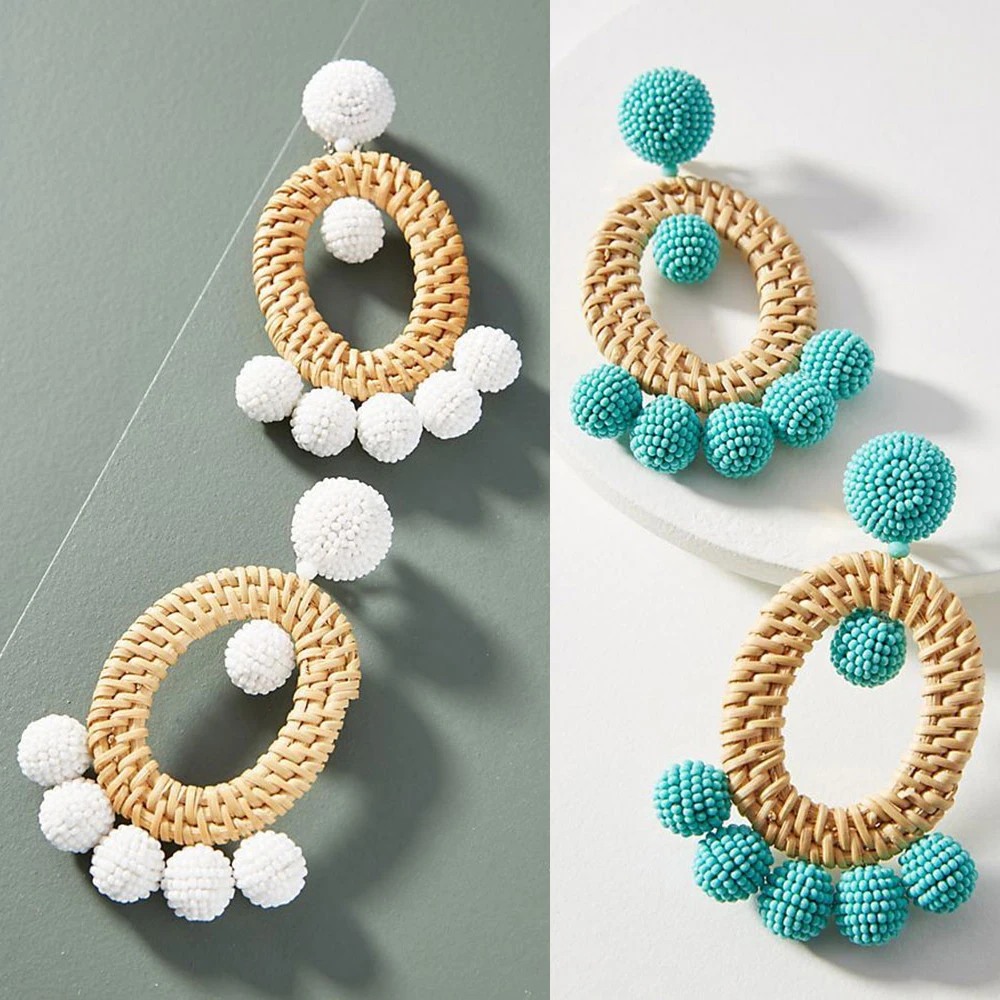 

Miwens Multicolor Charm Accessories Dangle Earrings Women Pendent Handmade Statement Earrings Bridal Jewelry Party Pendientes