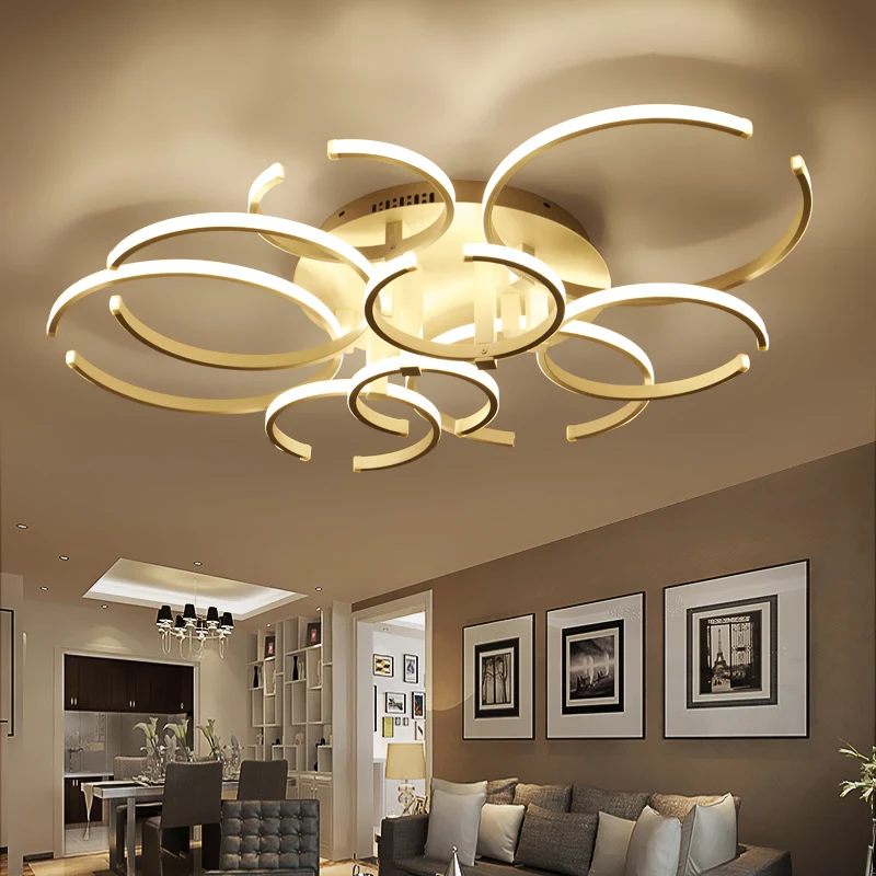 2018 коричневый/белый современный светодиодный потолочный светильник для