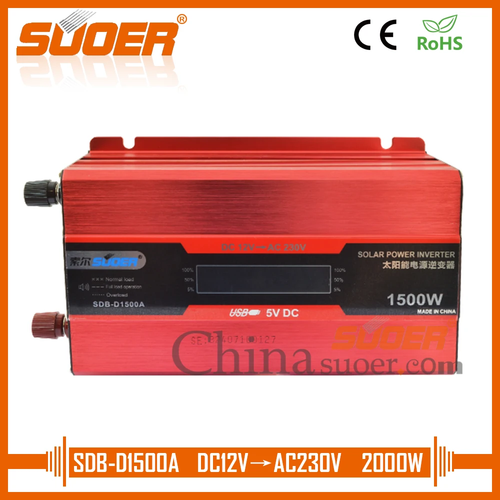 Suoer【 Modified Sine Wave Inverter 】 Car 1500W 12V 220V DC AC Power (SDB-D1500A) | Обустройство дома