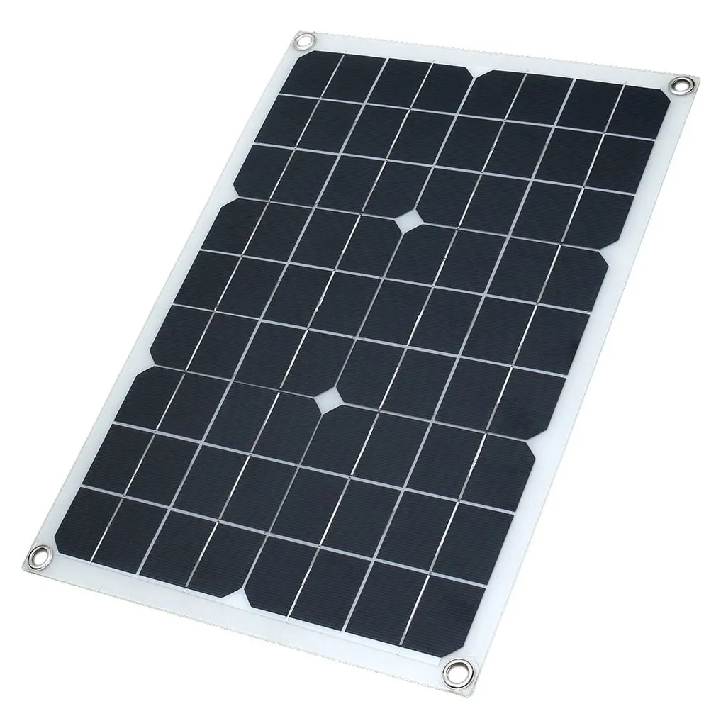

New 12V/5V DC Waterproof Solar Panel Battery USB Charger Universal For Phone Lighting Car Charger With Crocodile Clip Wholesale