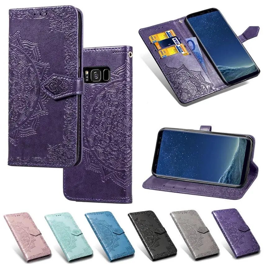 Флип чехол бумажник для samsung Galaxy S10 S9 S8 плюс S7 S6 край крышки полный изогнутая Защитная пленка для экрана для Galaxy S10E Примечание 8 9 Плёнки