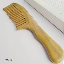 20 см* 5 т зеленый сандаловое дерево расчески макияж головы массажер Антистатическая деревянная кисть