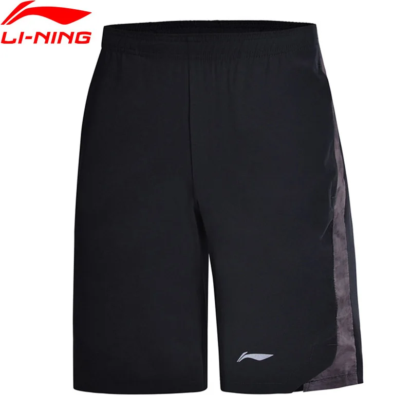 Мужские спортивные шорты Li Ning удобные дышащие из полиэстера и спандекса прямые с
