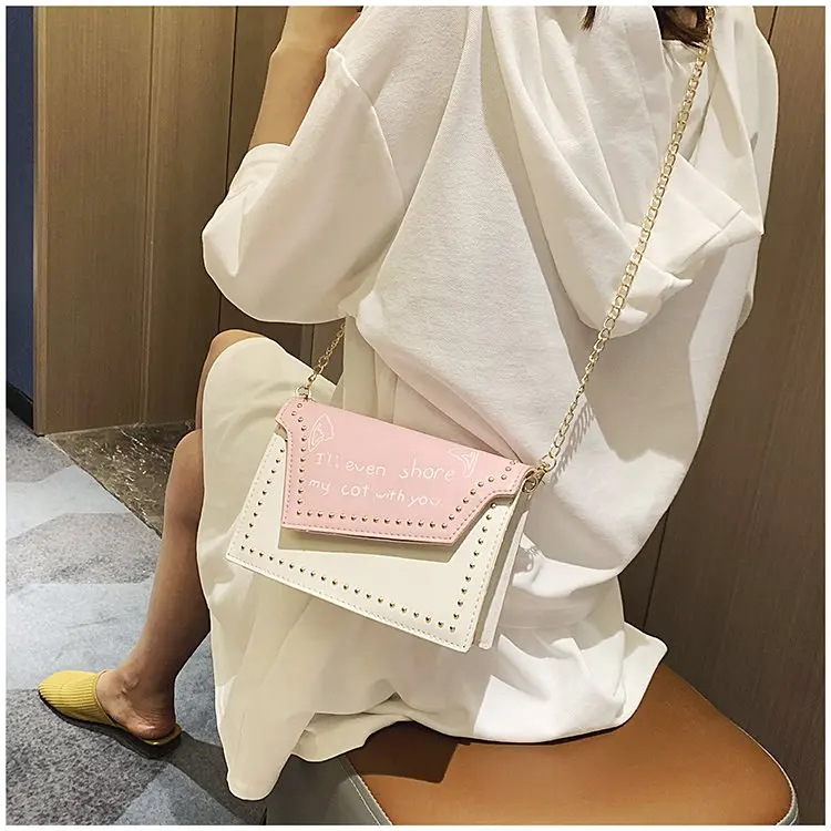 

Summer bag handbags new 2019 fashion fresh simple shoulder bag foreign style texture wild chain Messenger bag