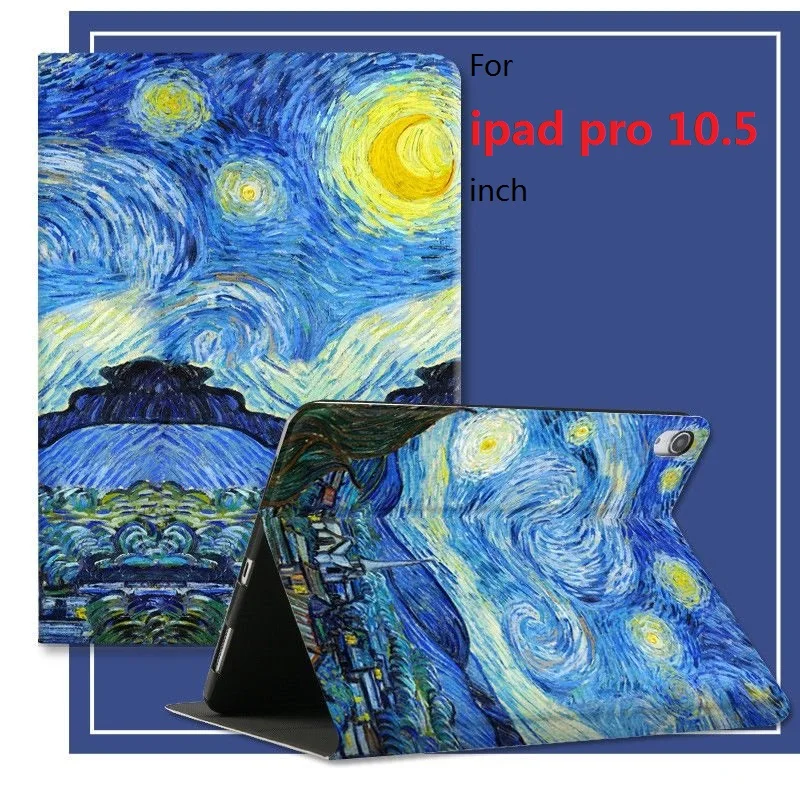 

Van Gogh Art tablet case for ipad pro 10.5" ultra-thin design with stand case for ipad pro 10.5" tablet cases A1701/A1709/A1852