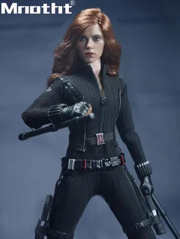 

1/6 Black Widow Scarlett Johansson Combat Clothes Suit With Head S0-T03 Action Figures Toy Collection Hobbies
