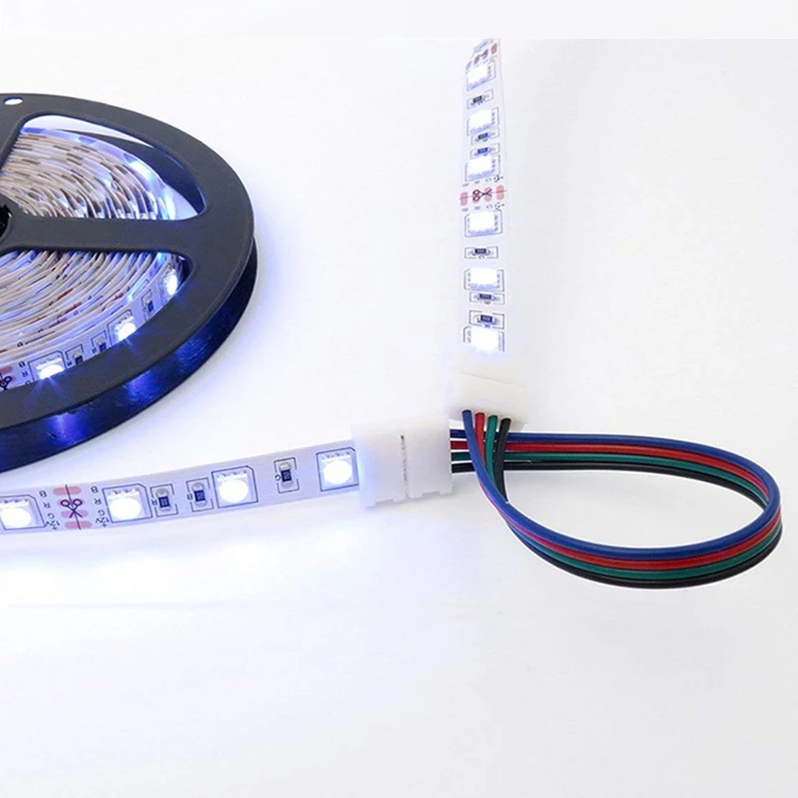 10 шт. 20 шт. 30 шт. 4pin бесплатно сварочный Разъем 10 мм панель для крепления по ширине RGB светодиодные ленты Разъем 40 шт. 50 шт. для 5050 светодиодные ленты