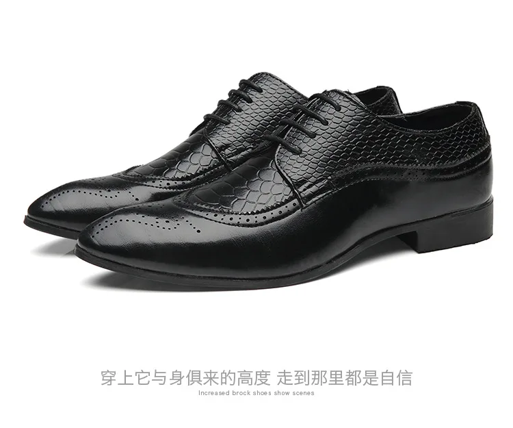 Новое поступление; Мужская обувь с перфорацией типа «броги»; деловая обувь на шнуровке с острым носком; Наивысшее качество; zapatos hombre vestir; Мужские модельные туфли