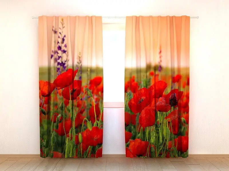 

Photo Print stereoscopic 3d Curtains Qi beauty plant 3 d printing digital curtain 100% shading