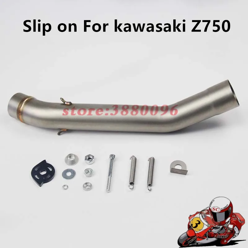 

Motorcycle Exhaust Middle pipe for kawasaki z750 Z800 without exhaust slip on full system link pipe